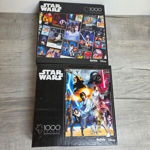 Star Wars 1000 Piece Puzzles Buffalo Games Disney NEW 1 Sealed 1 Unsealed